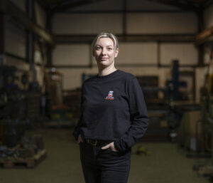 Steph Knowles at JK Lifting's Newcastle headquarters
